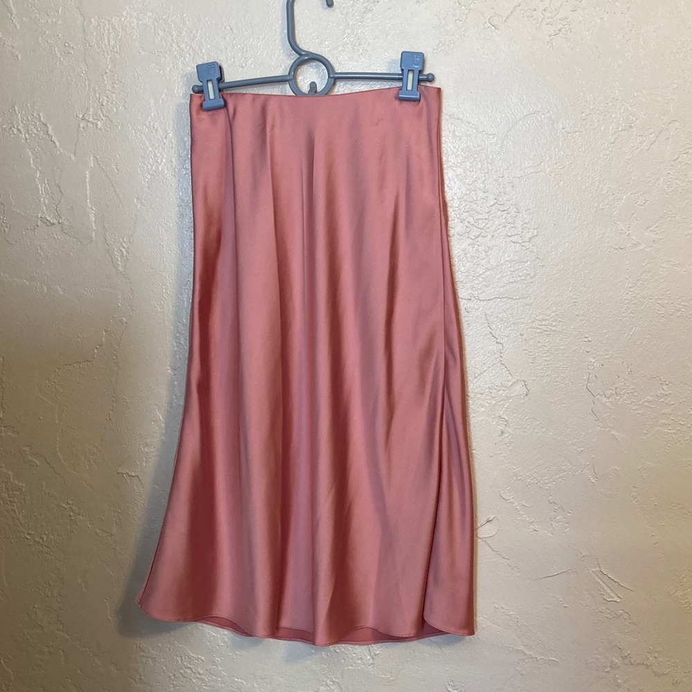 J. Crew Blush Pink Satin Skirt